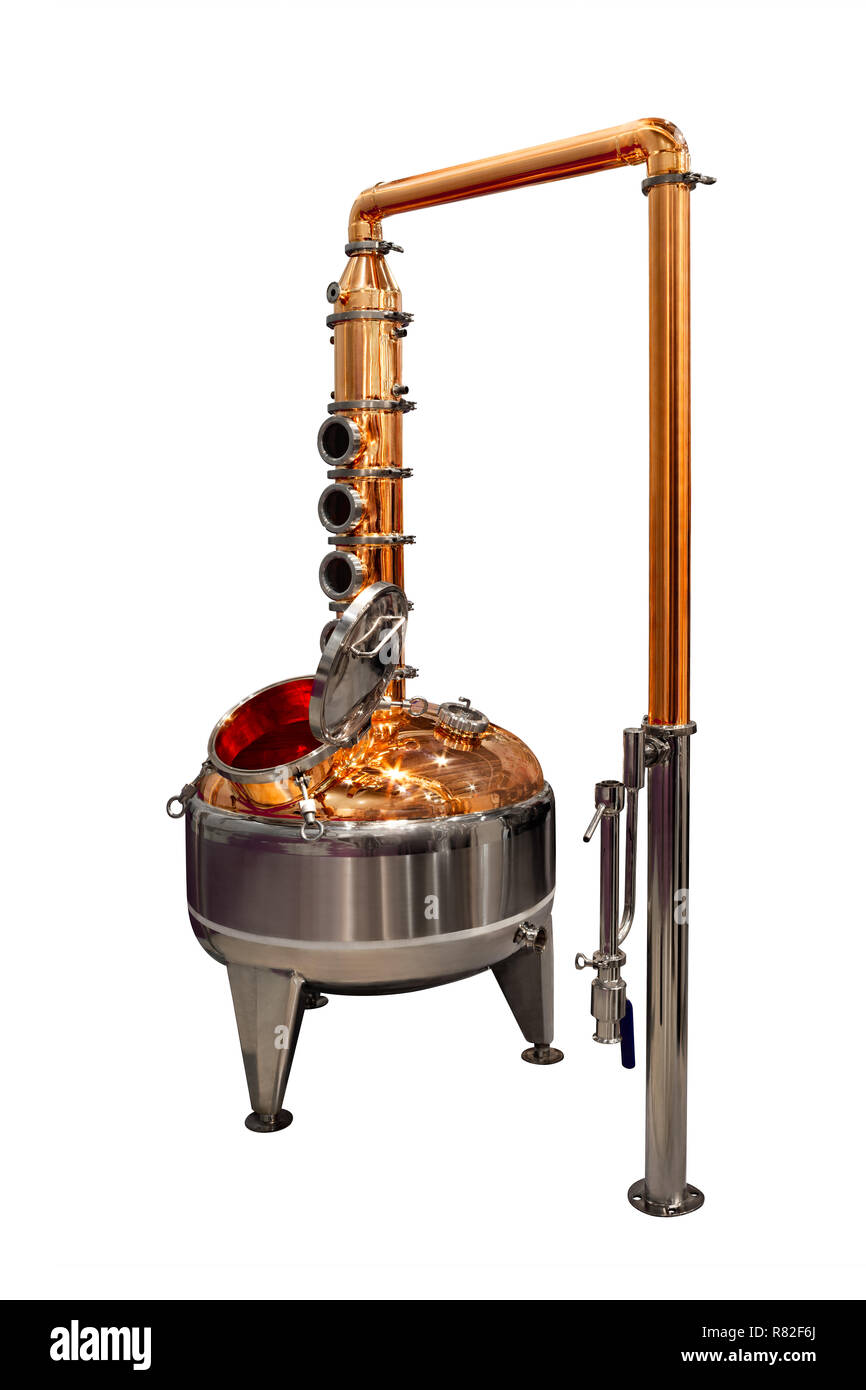 Distiller tank extractor isolated on a white background Stock Photo