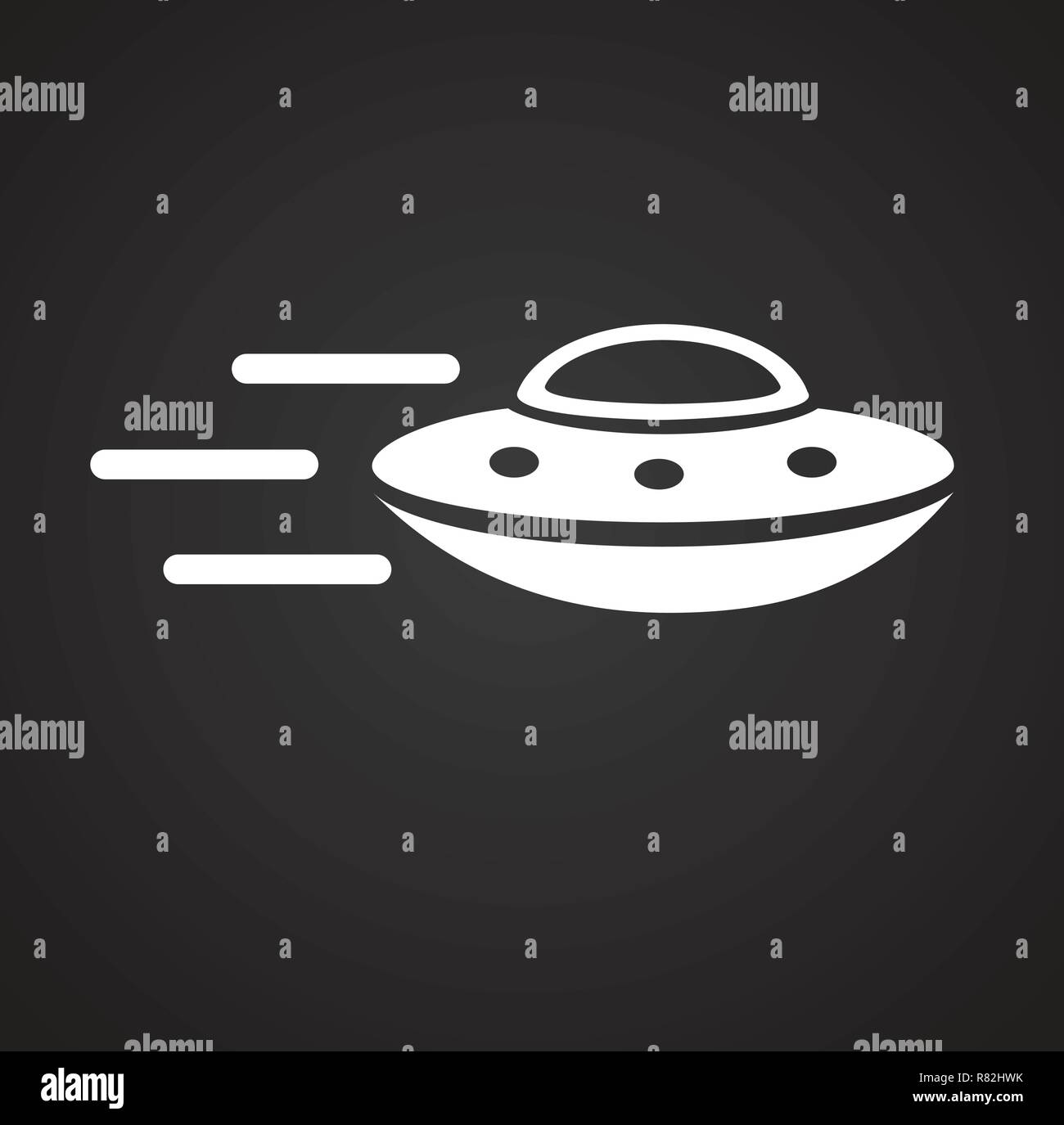Ufo Alien icon on black background for graphic and web design, Modern simple vector Internet Trendy symbol for website design web or mobile app Stock Vector Image & Art -