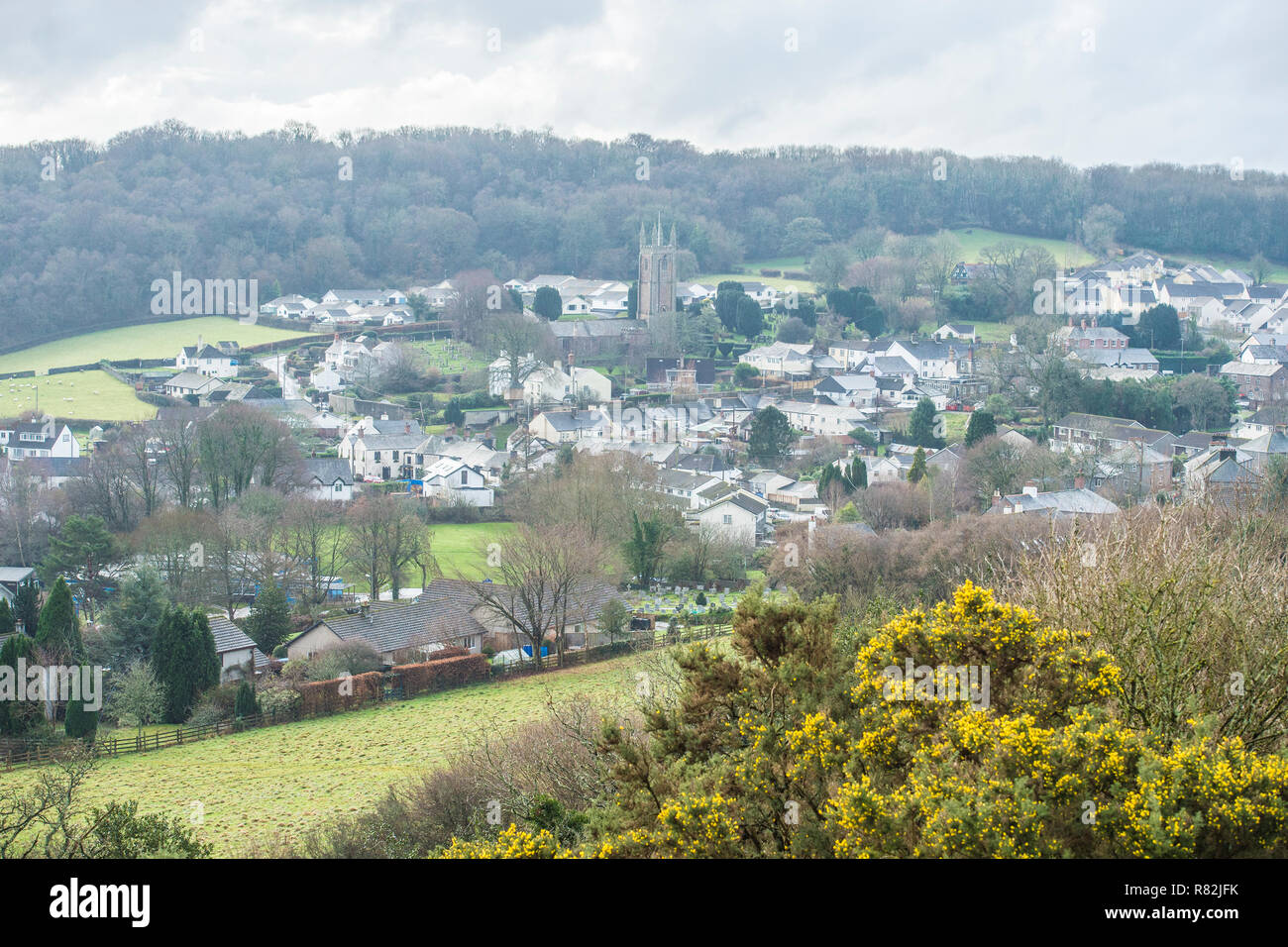 Lifon on Devon Cornwall border Stock Photo