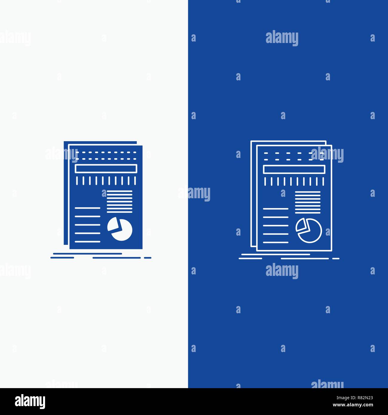 Business Data Finance Report Statistics Line And Glyph Web