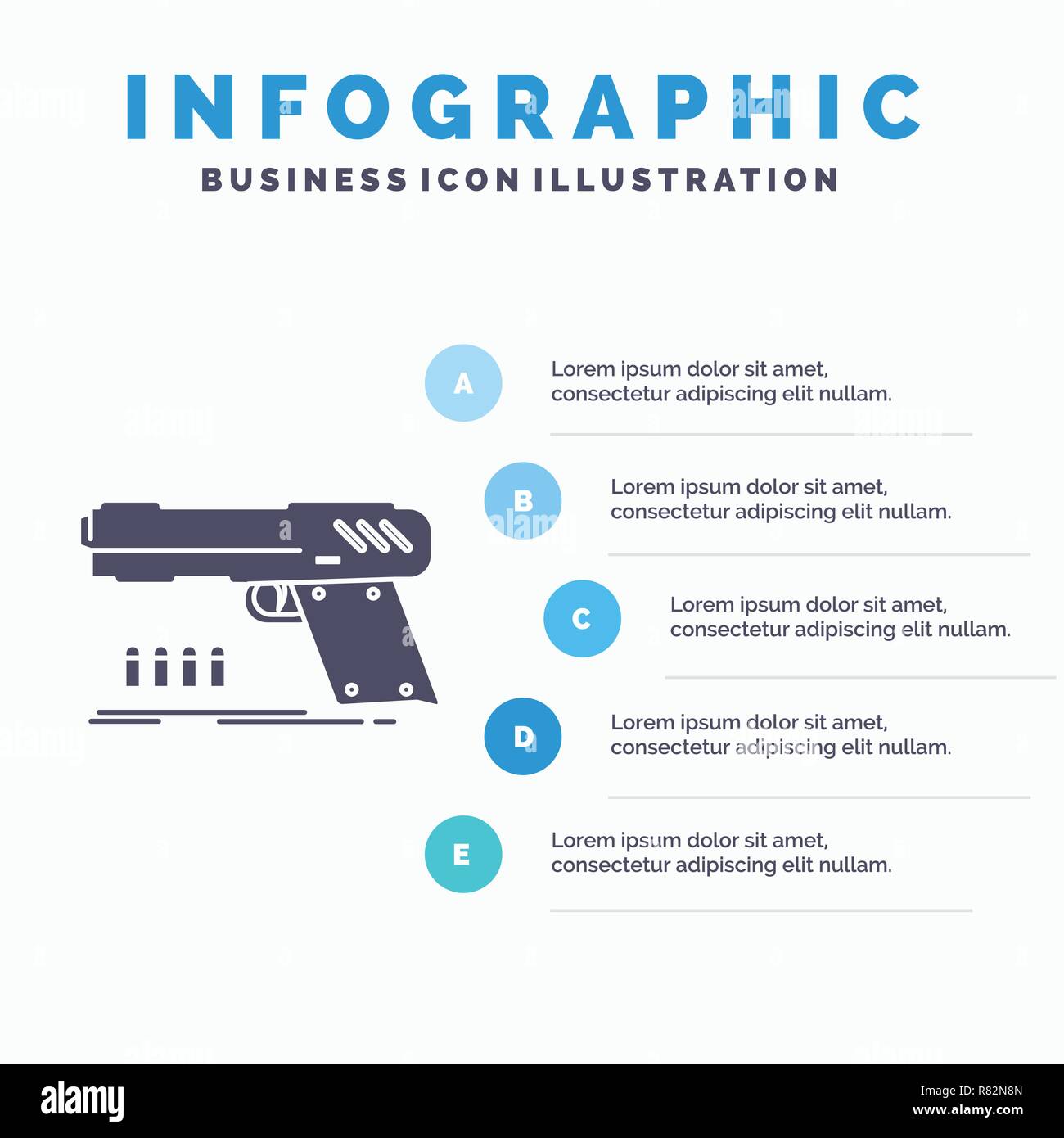 gun, handgun, pistol, shooter, weapon Infographics Template for Website ...