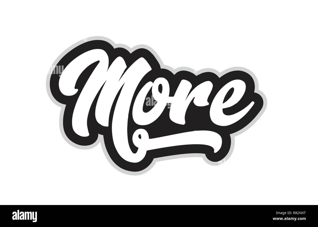 More Hand Written Word Text For Typography Design In Black