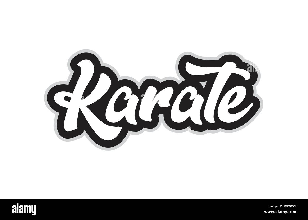 Karate word Black and White Stock Photos & Images Alamy