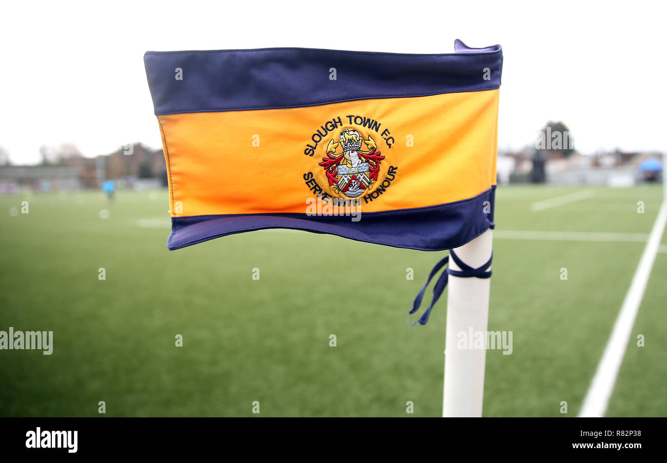 Close up of the Slough Town corner flag Stock Photo