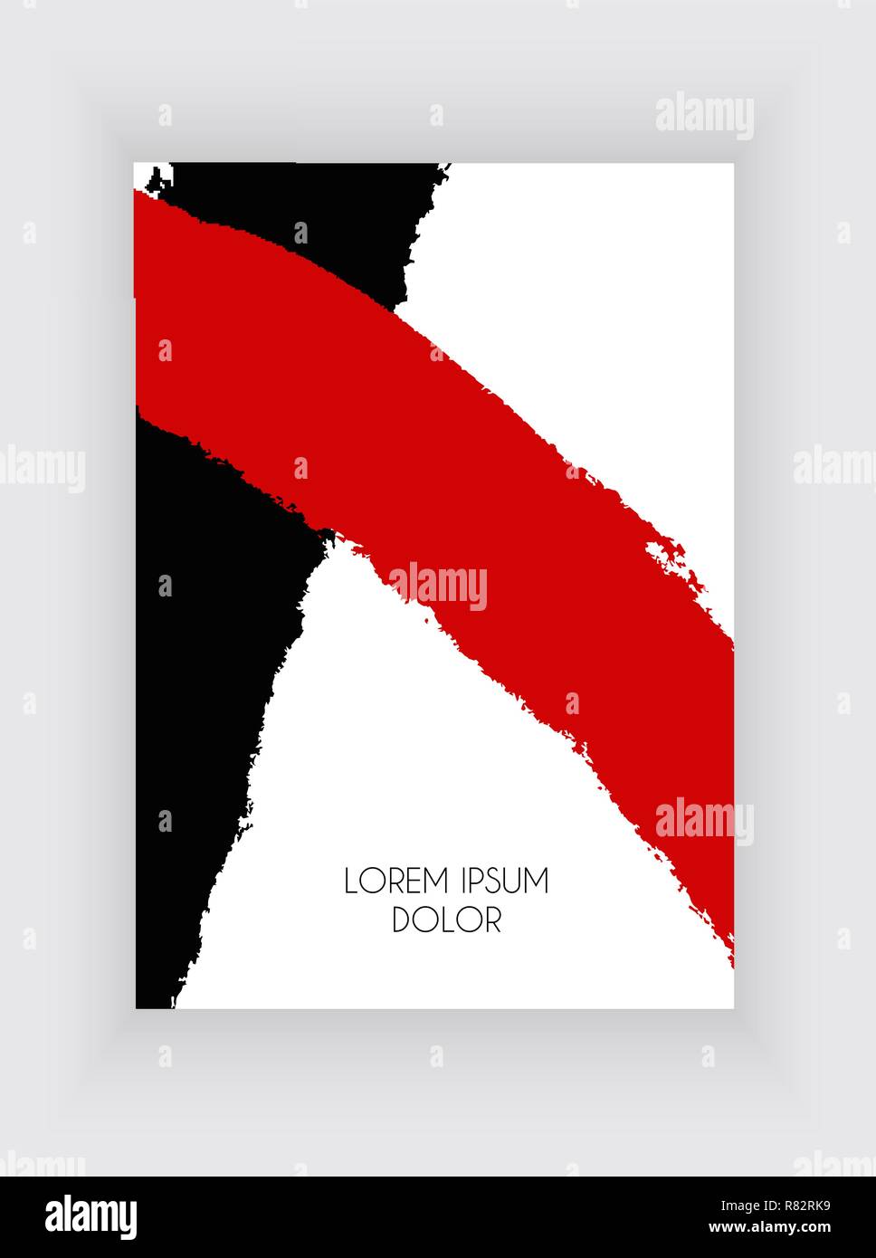 Black and Red Design Templates for Brochures and Banners. Abstract