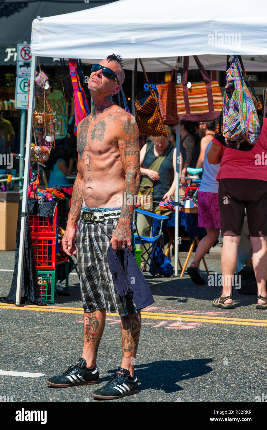Man covered in tattoos hi-res stock photography and images - Alamy