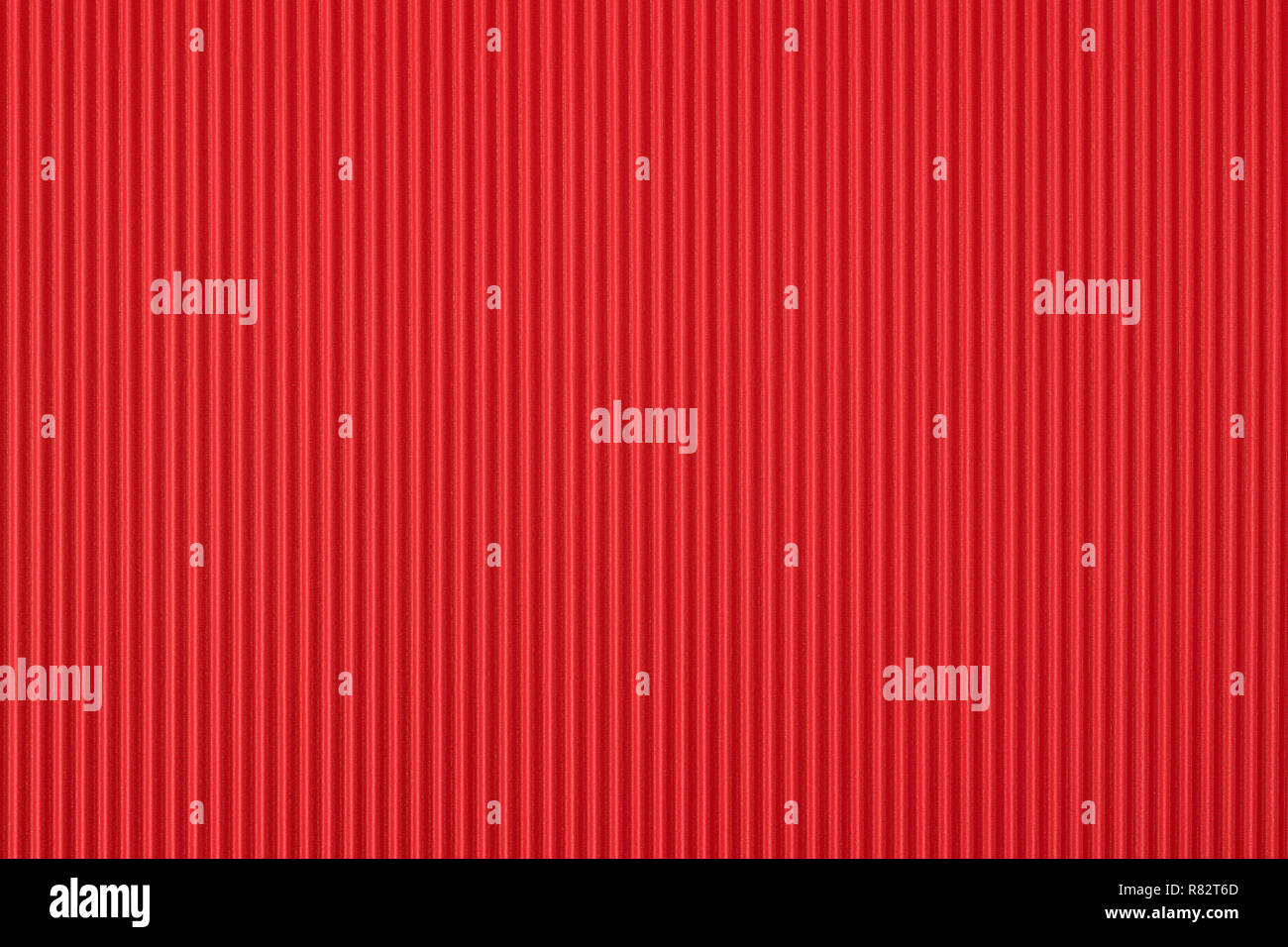 Red corrugated cardboard close up. Large texture and background Stock Photo