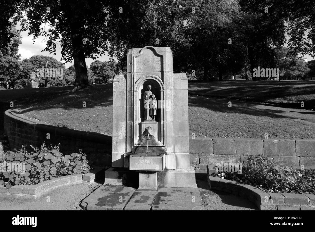 St Annes Well in the market town of Buxton, Peak District National Park, Derbyshire, England, UK Stock Photo
