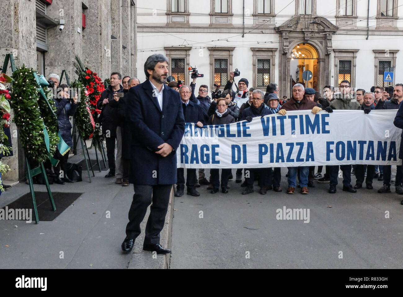 Foto LaPresse - Matteo Corner 12/12/2018 Milano,Italia Cronaca Commemorazione di piazza Fontana Stock Photo