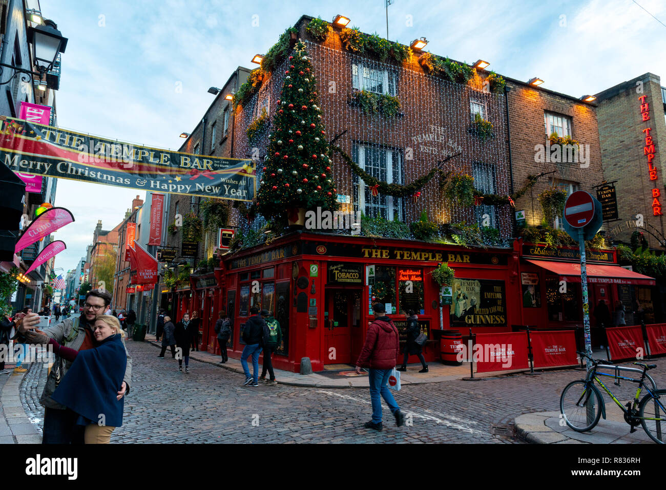 Temple bar Christmas lights and decorations, Fleet Street, Temple Bar