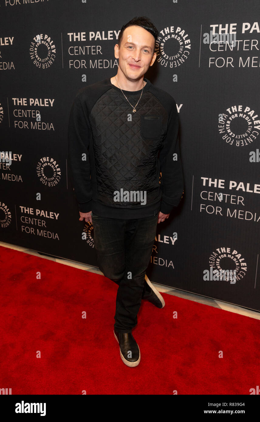 New York, USA - December 12, 2018: Robin Lord Taylor attends Back in Gotham: Preview Screening & Discussion at Paley Center for Media Credit: lev radin/Alamy Live News Stock Photo