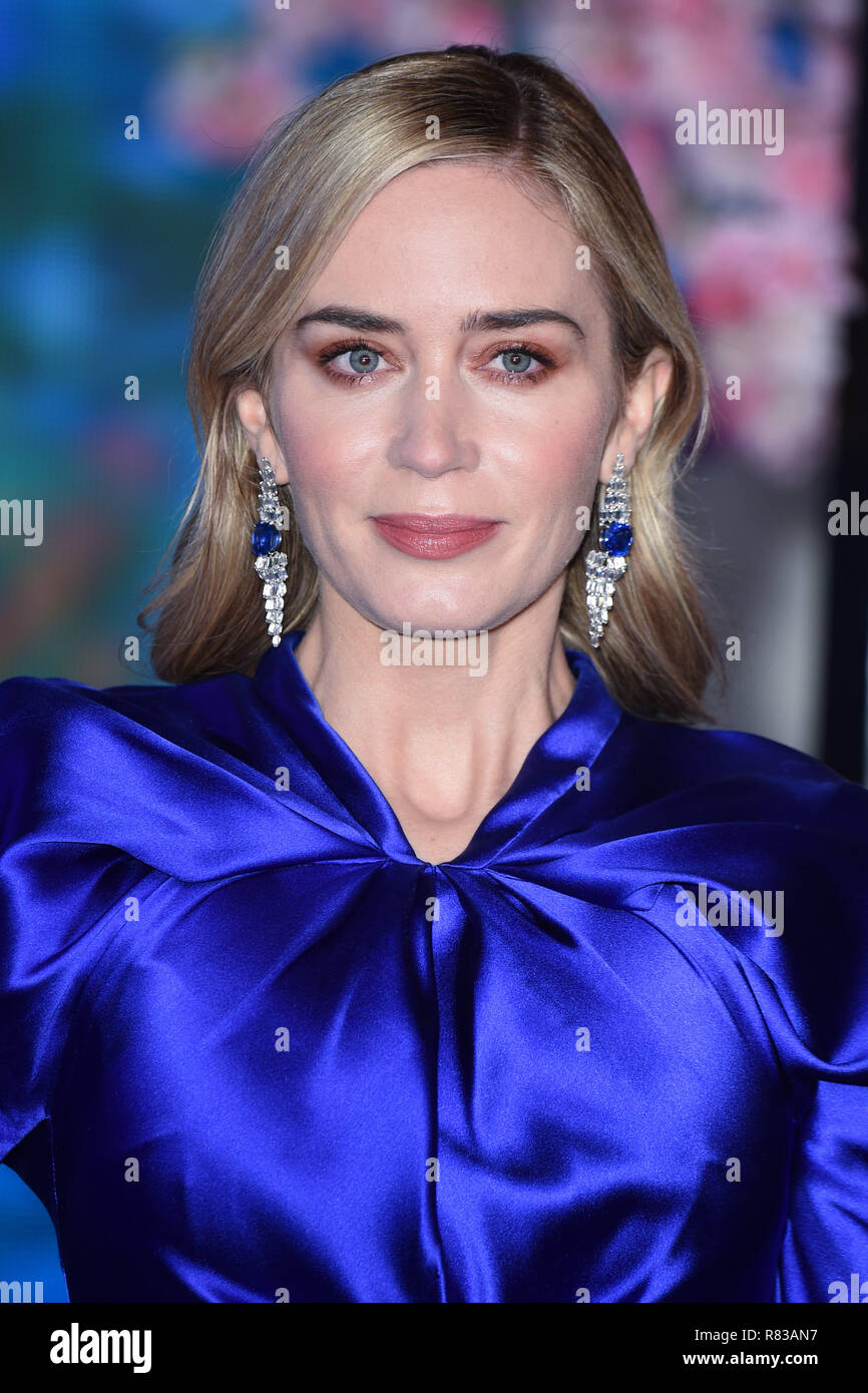 London, UK. December 12, 2018: Emily Blunt at the UK premiere of 'Mary Poppins Returns' at the Royal Albert Hall, London. Picture: Steve Vas/Featureflash Credit: Paul Smith/Alamy Live News Stock Photo