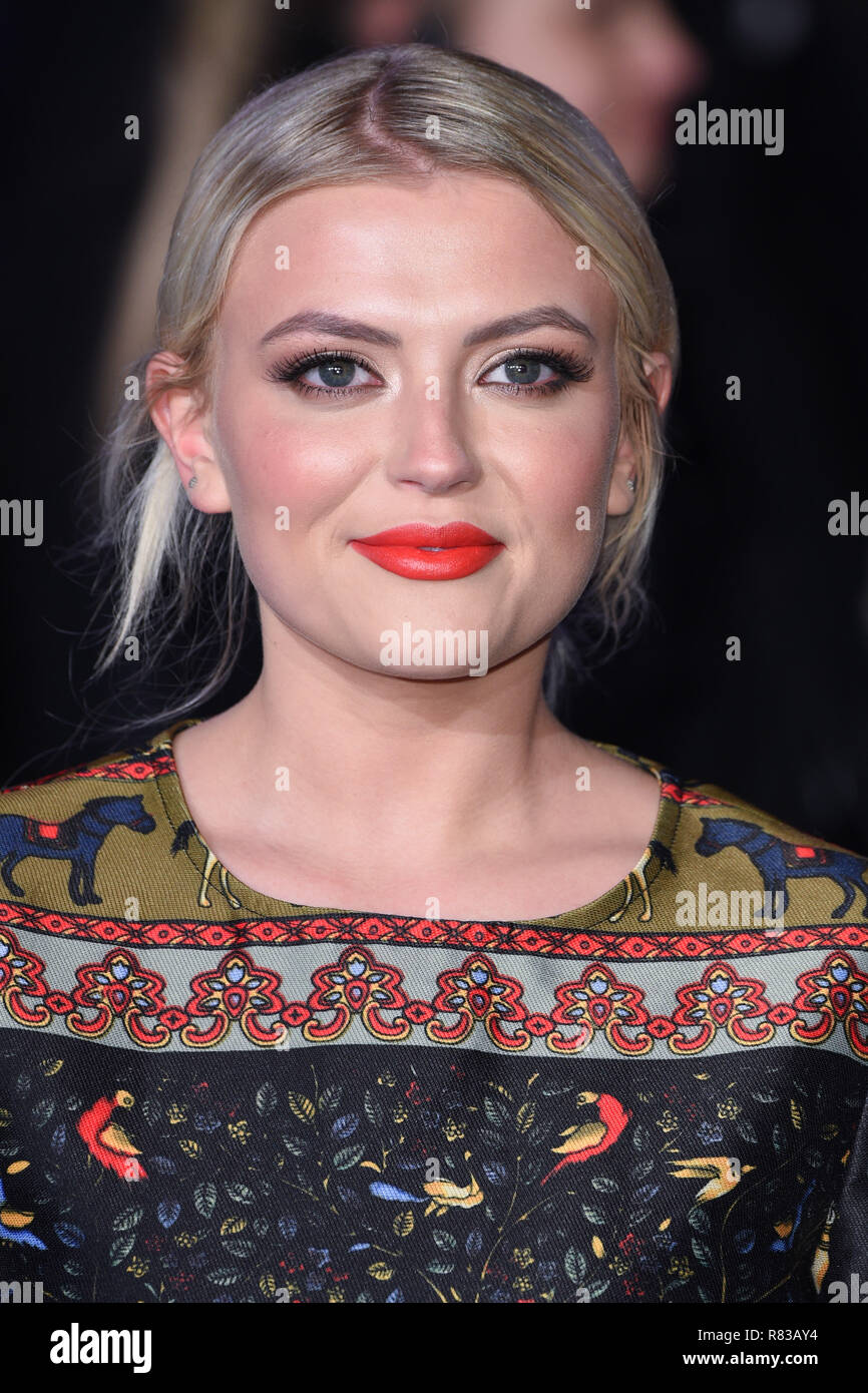 London, UK. December 12, 2018: Lucy Fallon at the UK premiere of "Mary