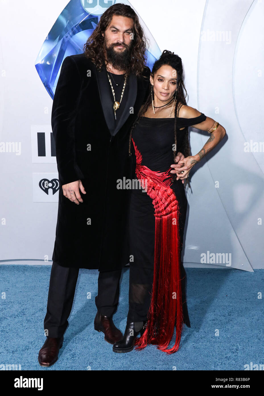 Los Angeles Usa 12th Dec 18 Actor Jason Momoa And Wife Actress Lisa Bonet Aka Lilakoi Moon Arrive At The Los Angeles Premiere Of Warner Bros Pictures Aquaman Held At The Tcl Chinese