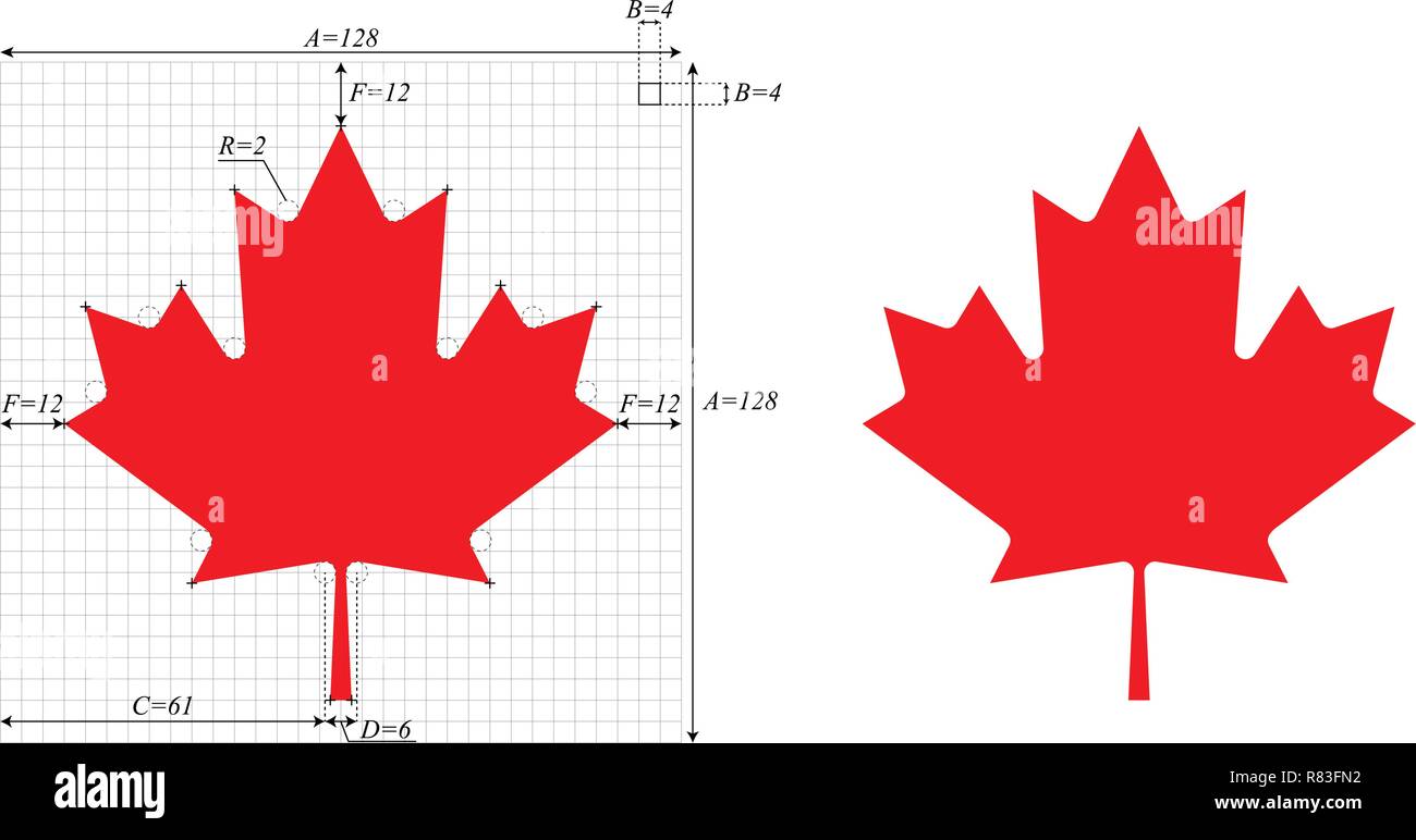 Canadian Maple Leaf With Construction Sheet Stock Vector Image Art canadian-maple-leaf-with-construction-sheet-stock-vector-image-art