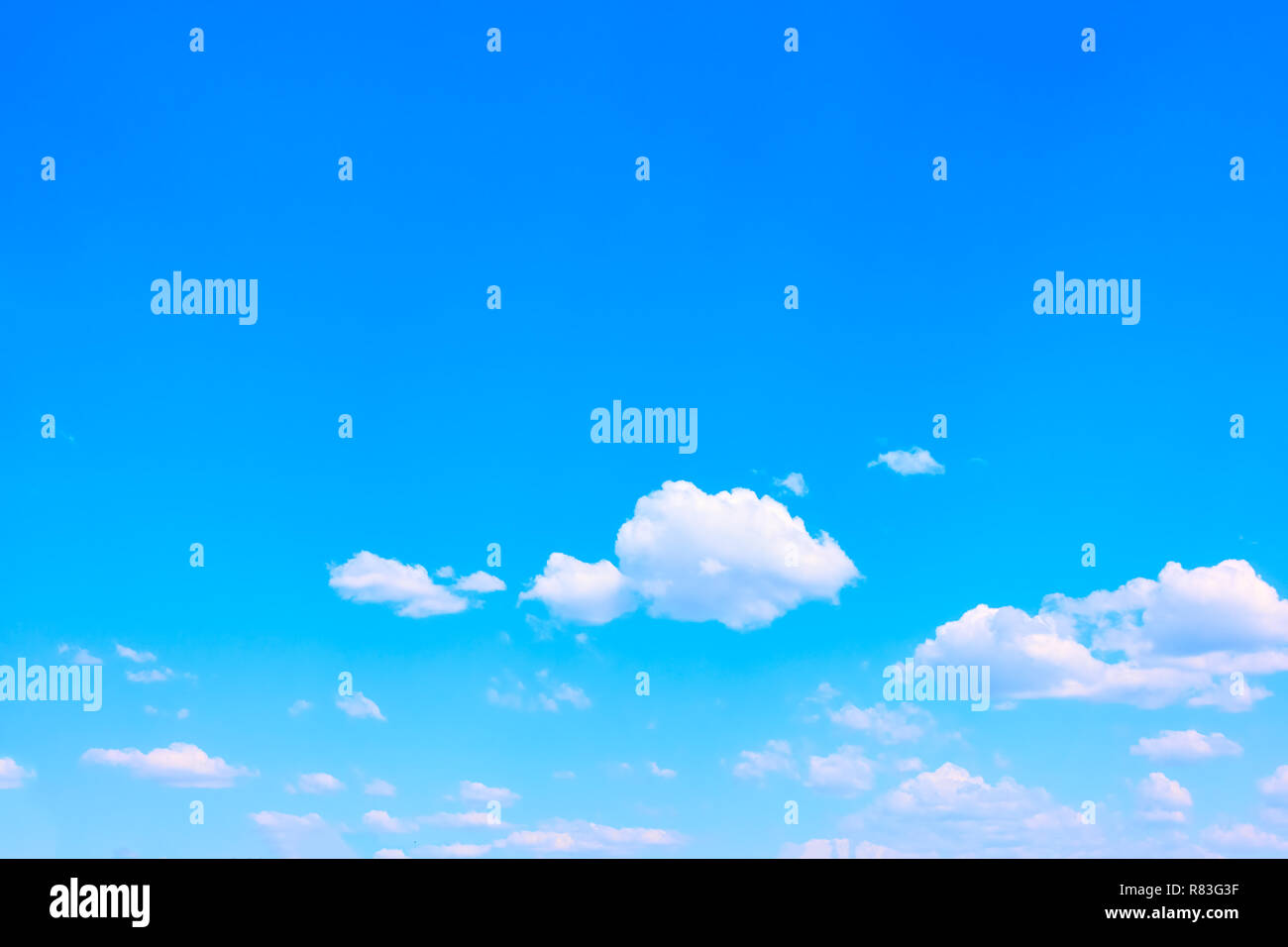 Good weather - Blue sky with white clouds - background with space for your own text Stock Photo
