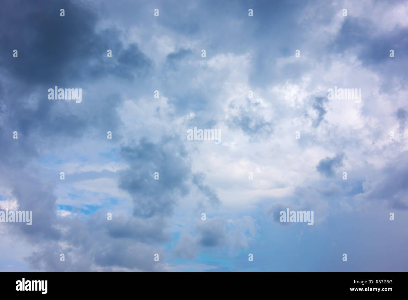 Rainy sky with dark clouds, may be used as background Stock Photo