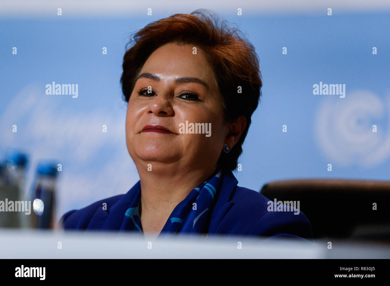 Patricia Espinosa, executive secretary of the United Nations Framework Convention on Climate Change seen during the COP24 UN Climate Change Conference 2018. Stock Photo