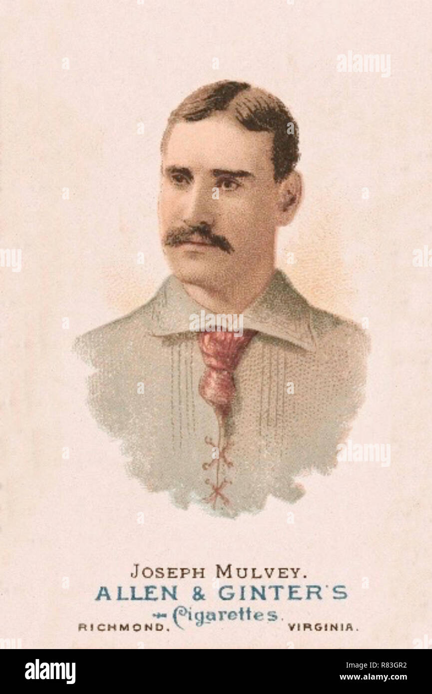 Joseph Mulvey, Philadelphia Quakers (Philadelphia Phillies), Allen & Ginter World's Champions 1887. Stock Photo