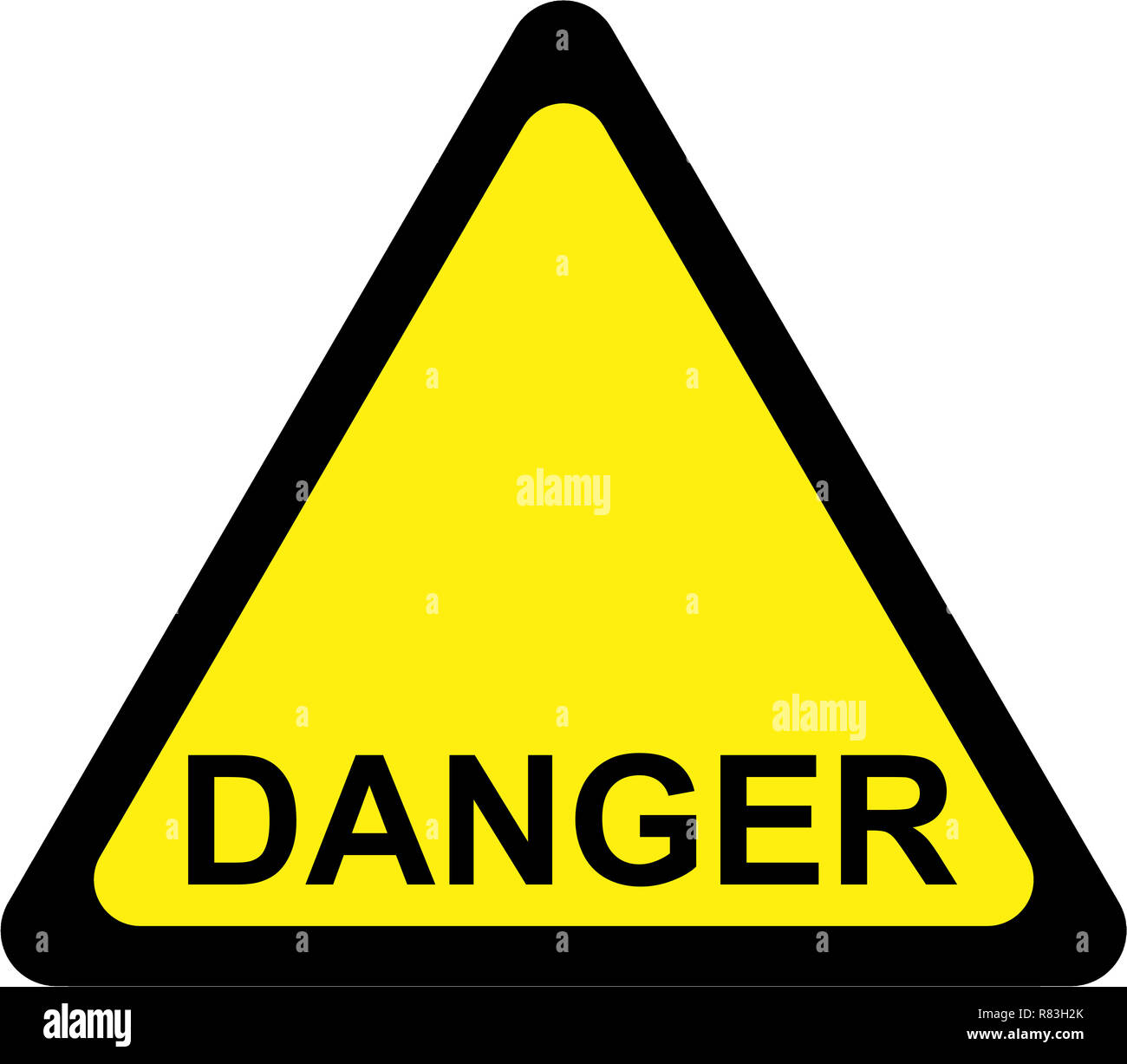 Warning sign with danger symbol Stock Photo Alamy
