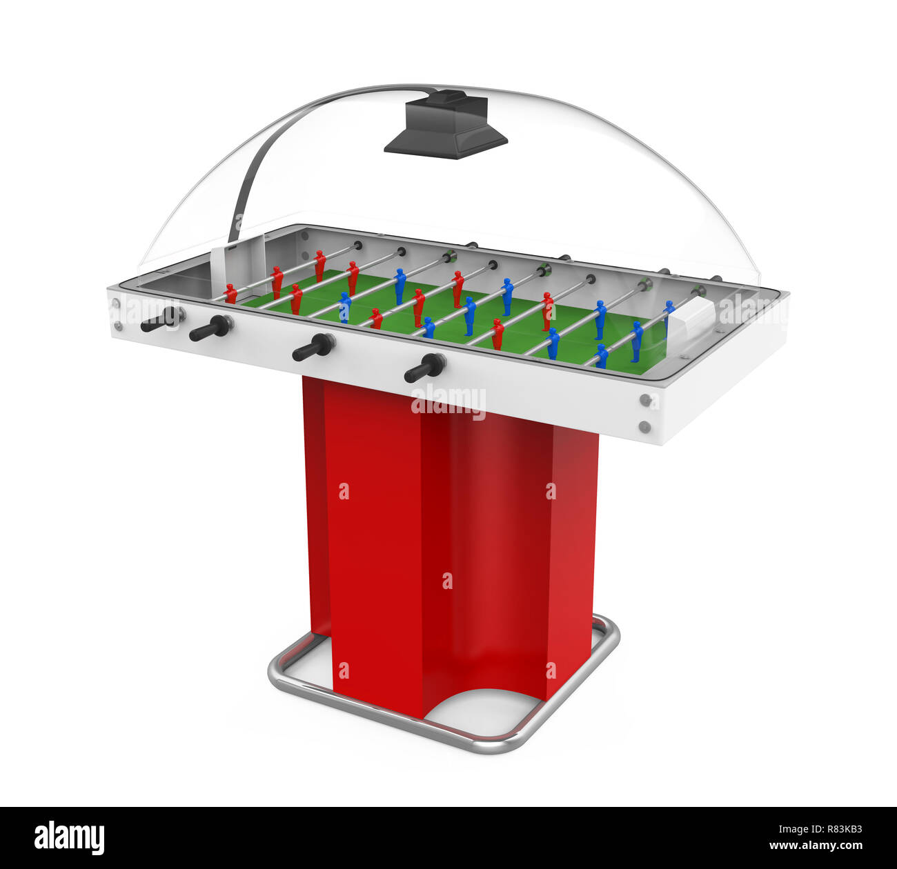 Foosball Soccer Table Game Isolated Stock Photo Alamy