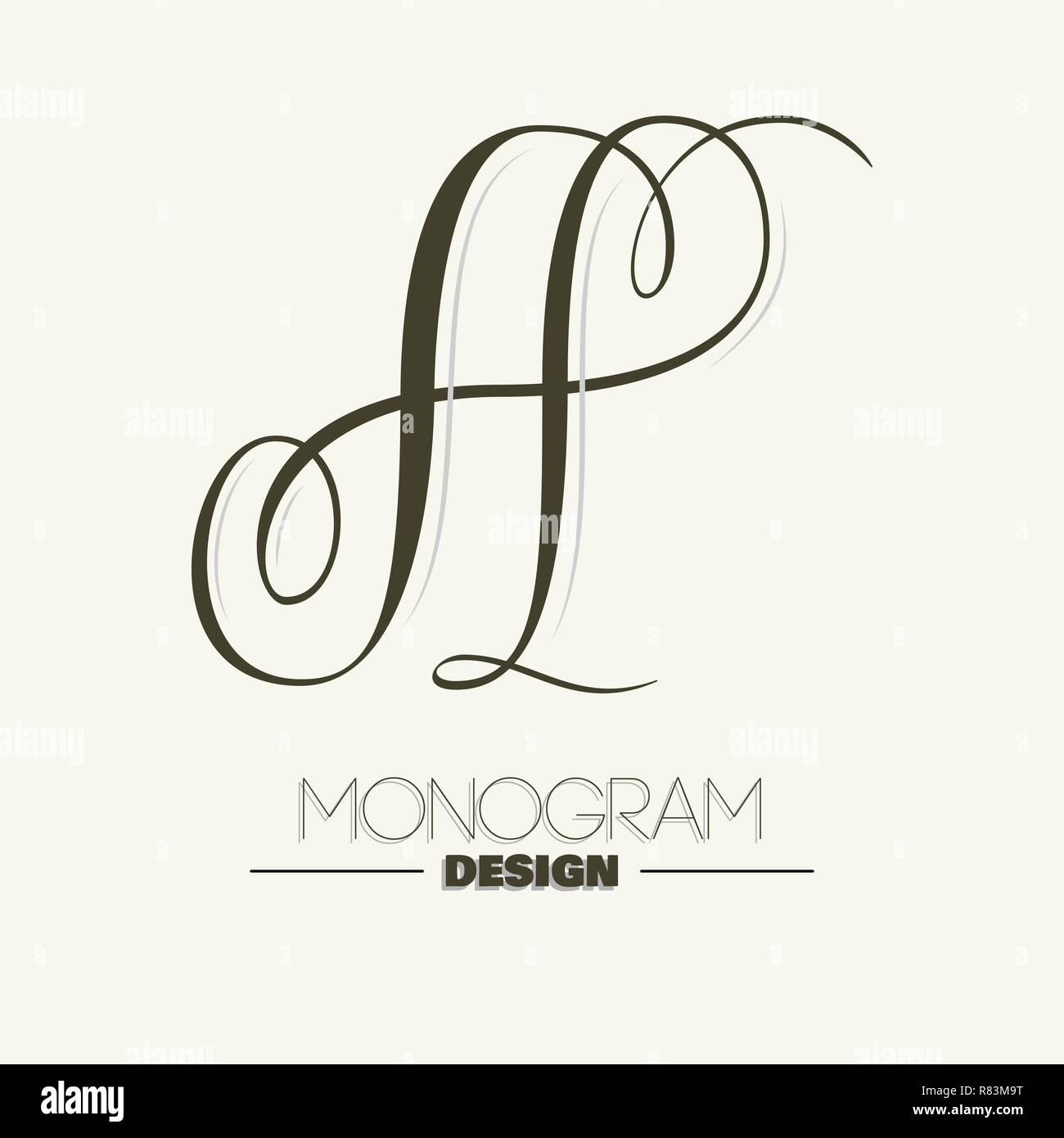 Elegant copperplate style letter A monogram Stock Vector Image & Art Alamy