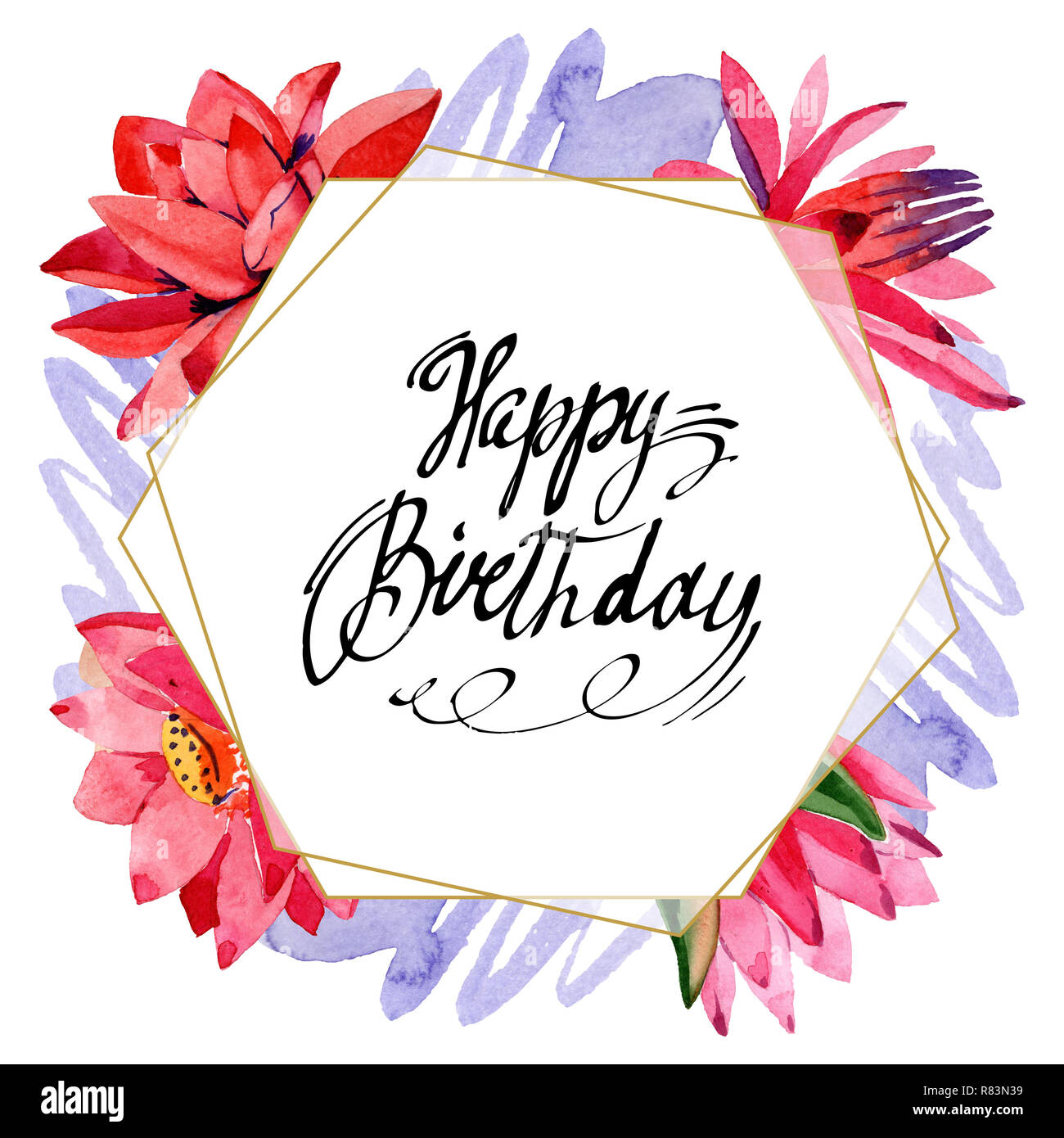 Happy birthday calligraphy hi-res stock photography and images - Alamy