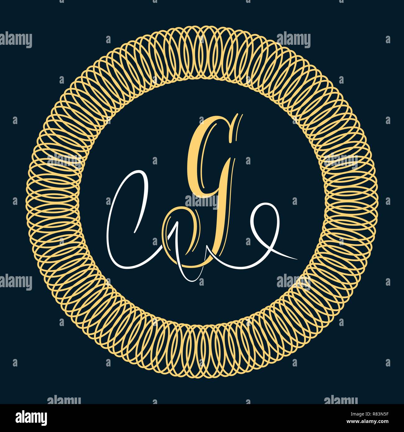 Monogram design for personal pranding - letter G Stock Vector Image ...