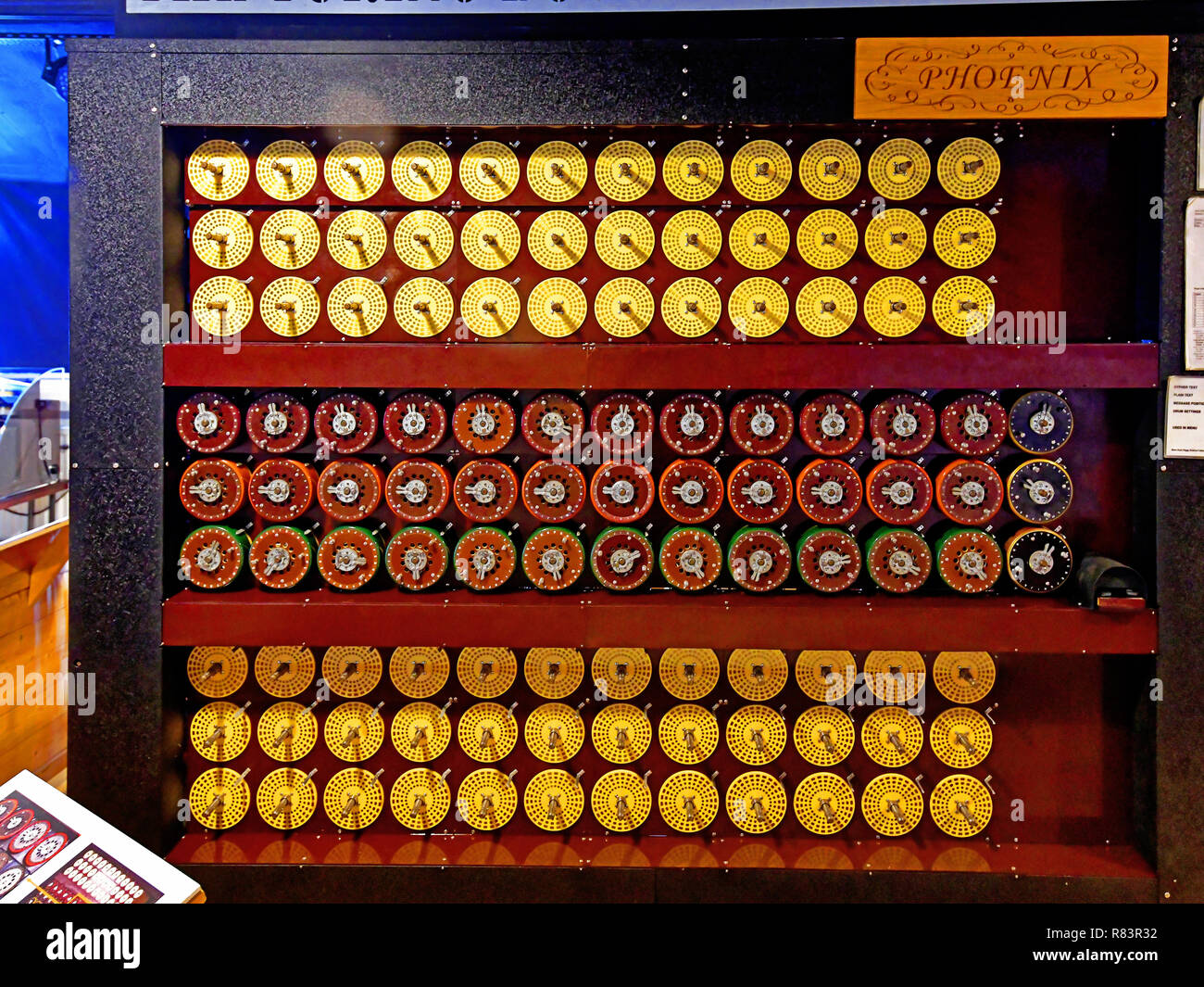 A codebreaking Bombe called Phoenix at Bletchley Park Museum of Code and Cyphers Stock Photo