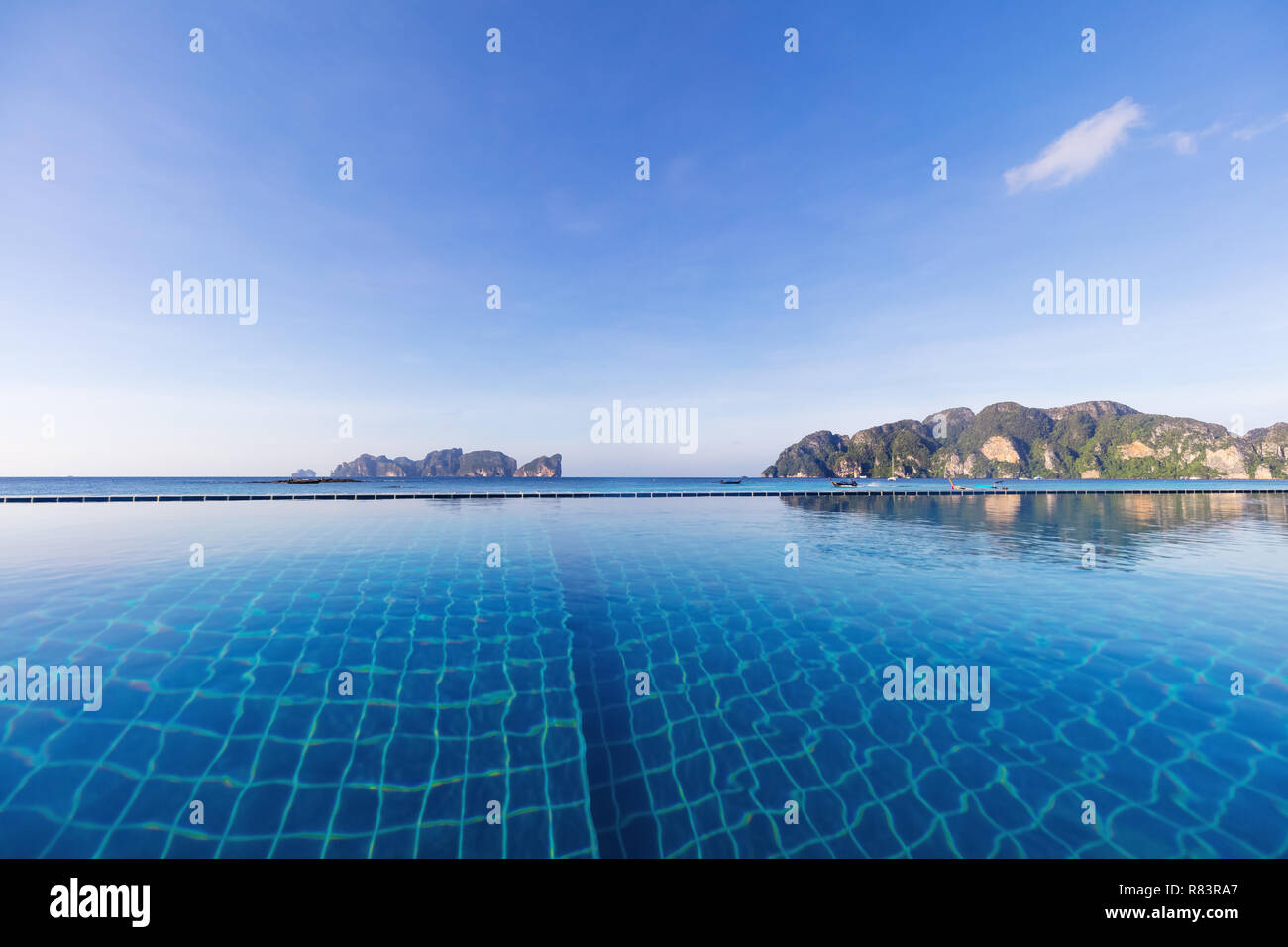 Asian tropical beach paradise in Thailand Stock Photo