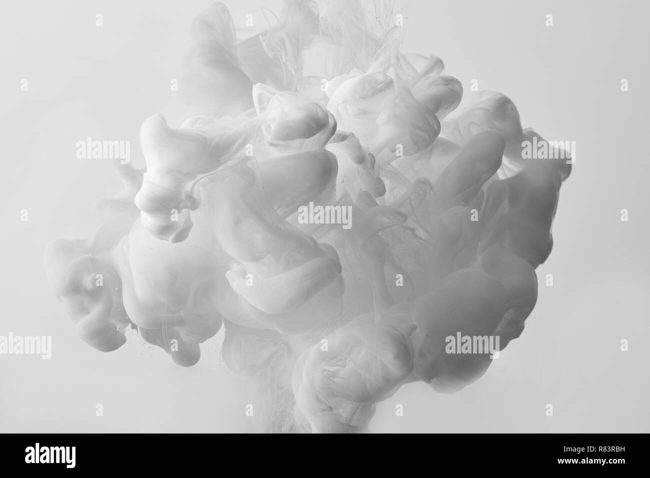 abstract background with white swirls of paint Stock Photo
