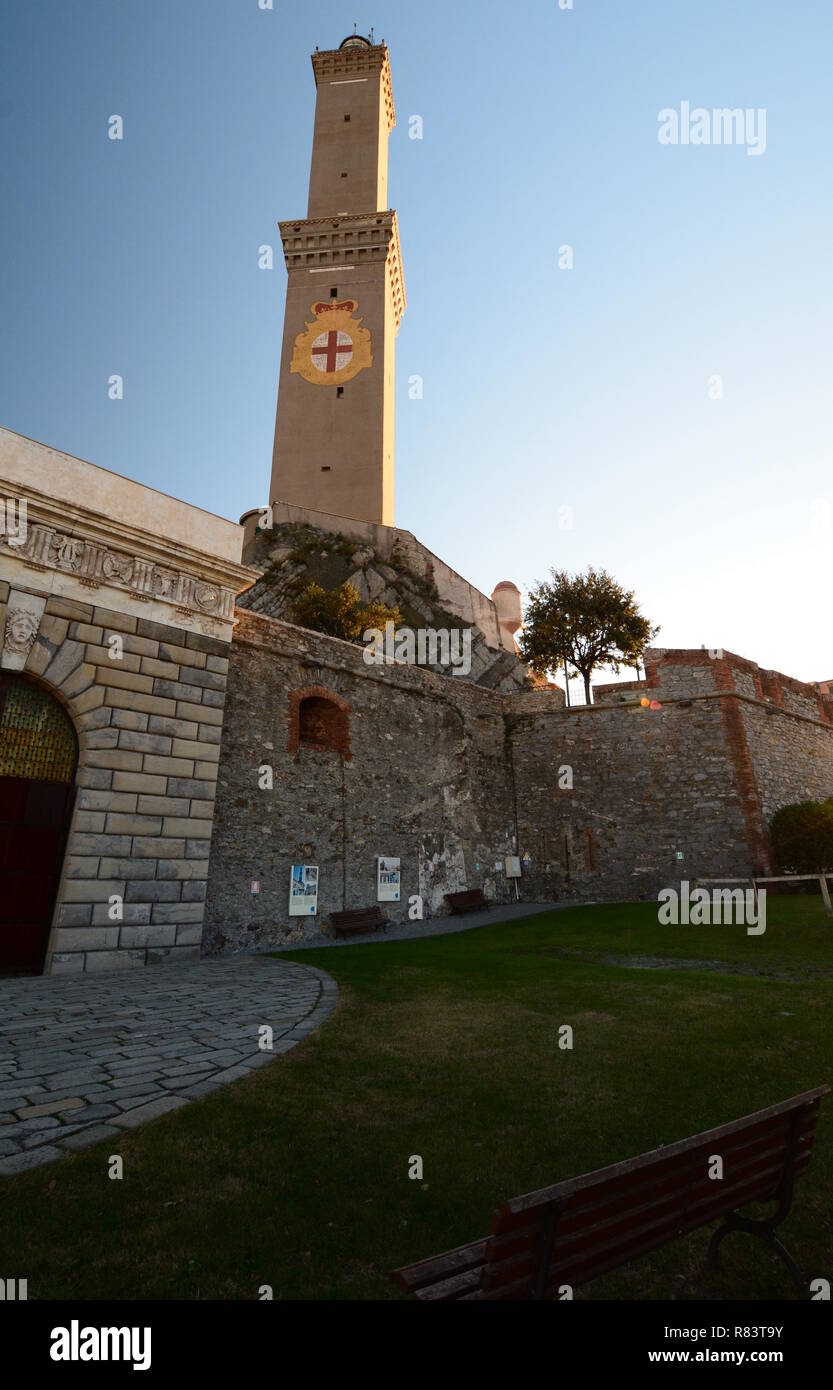 Lanterna, the old lighthouse of Genoa. Genova. Liguria. Italy Stock Photo -  Alamy