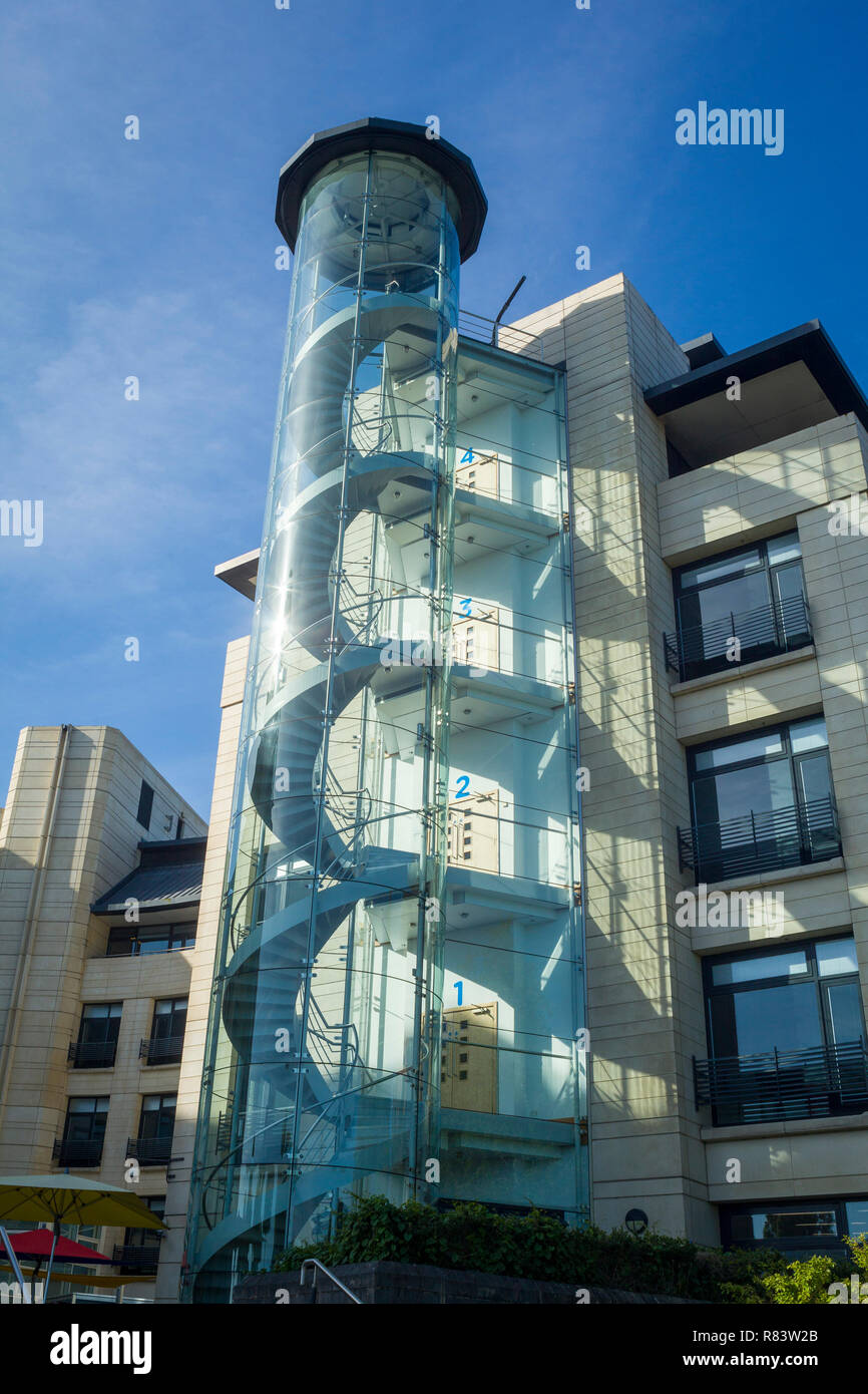 A detail of the Thames Water Head Office building, Clearwater Court, by