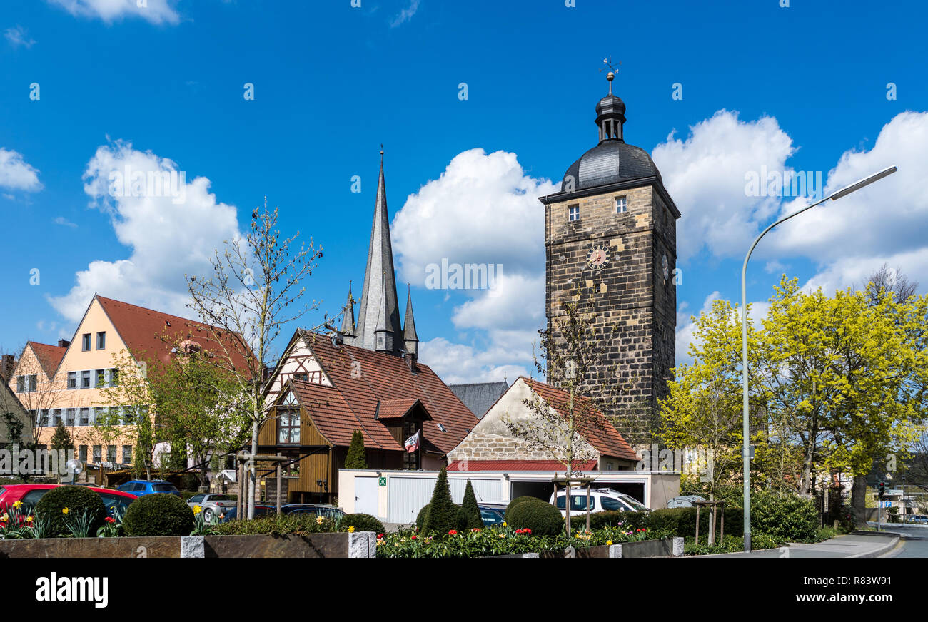 Skyline of Lichtenfels Stock Photo
