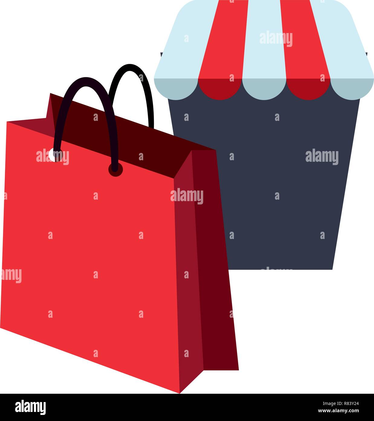 online shopping bag market sale vector illustration Stock Vector Image ...