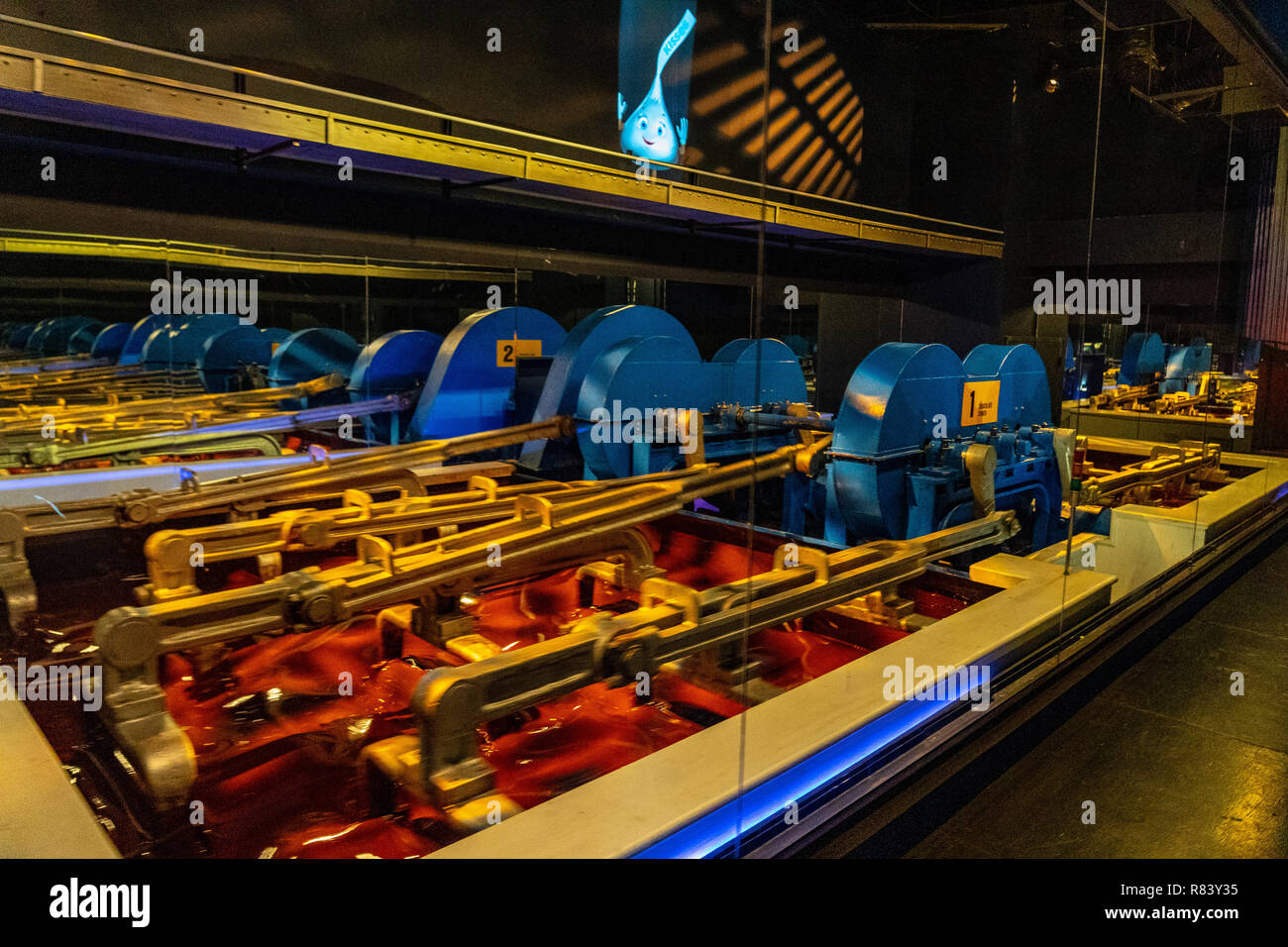 Hershey, PA, USA December 11, 2018 Working machines explain how