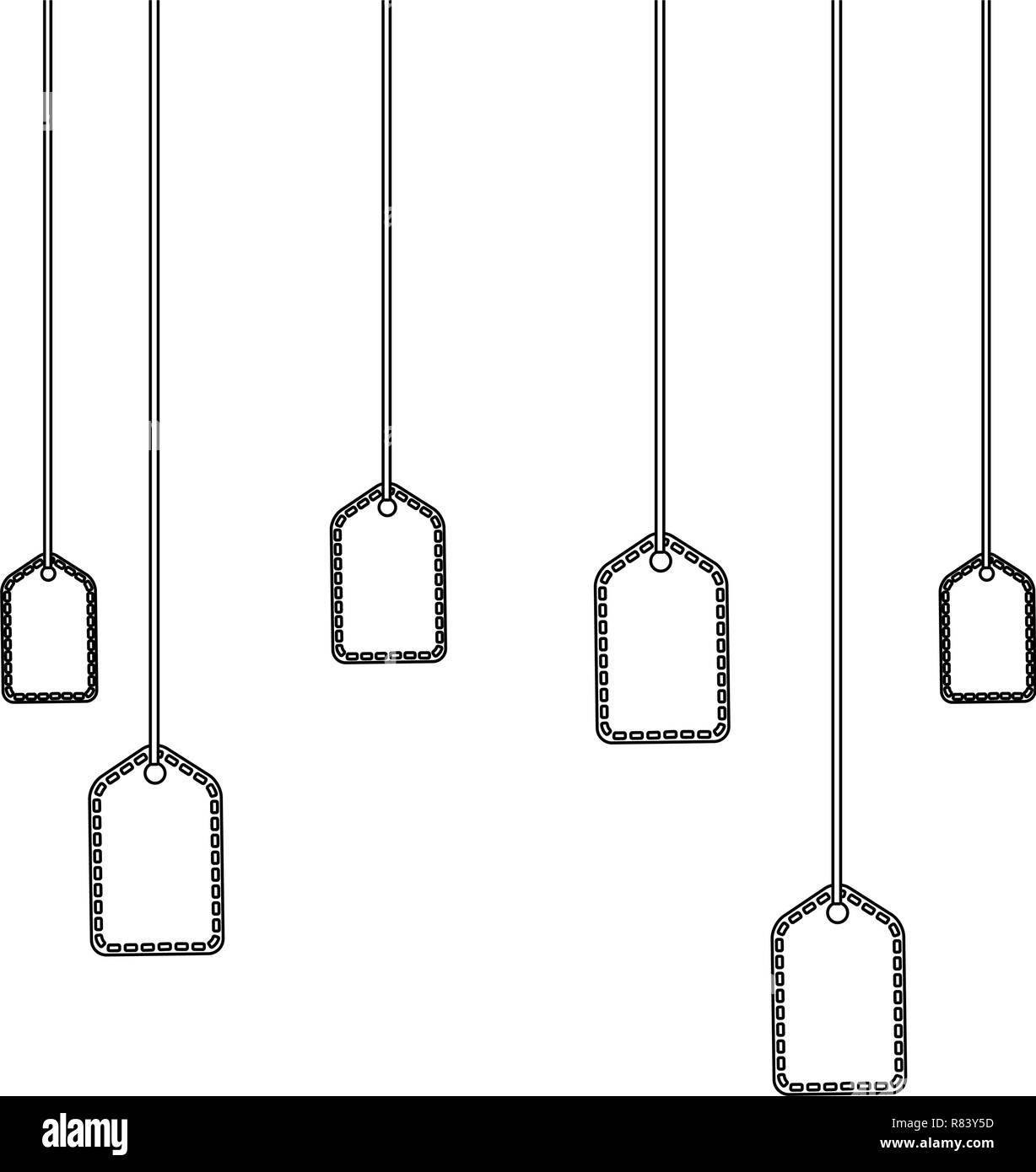 tags price on white background vector illustration outline Stock Vector ...