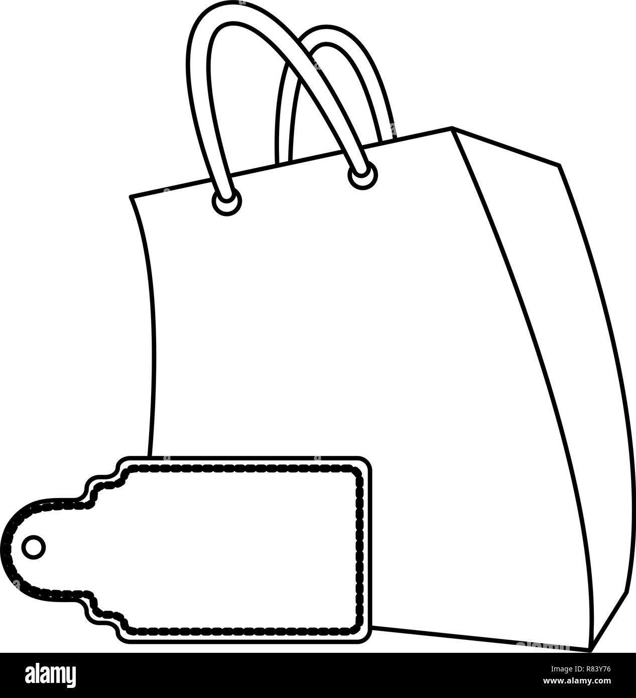 shopping bag tag on white background vector illustration outline Stock Vector Image & Art Alamy