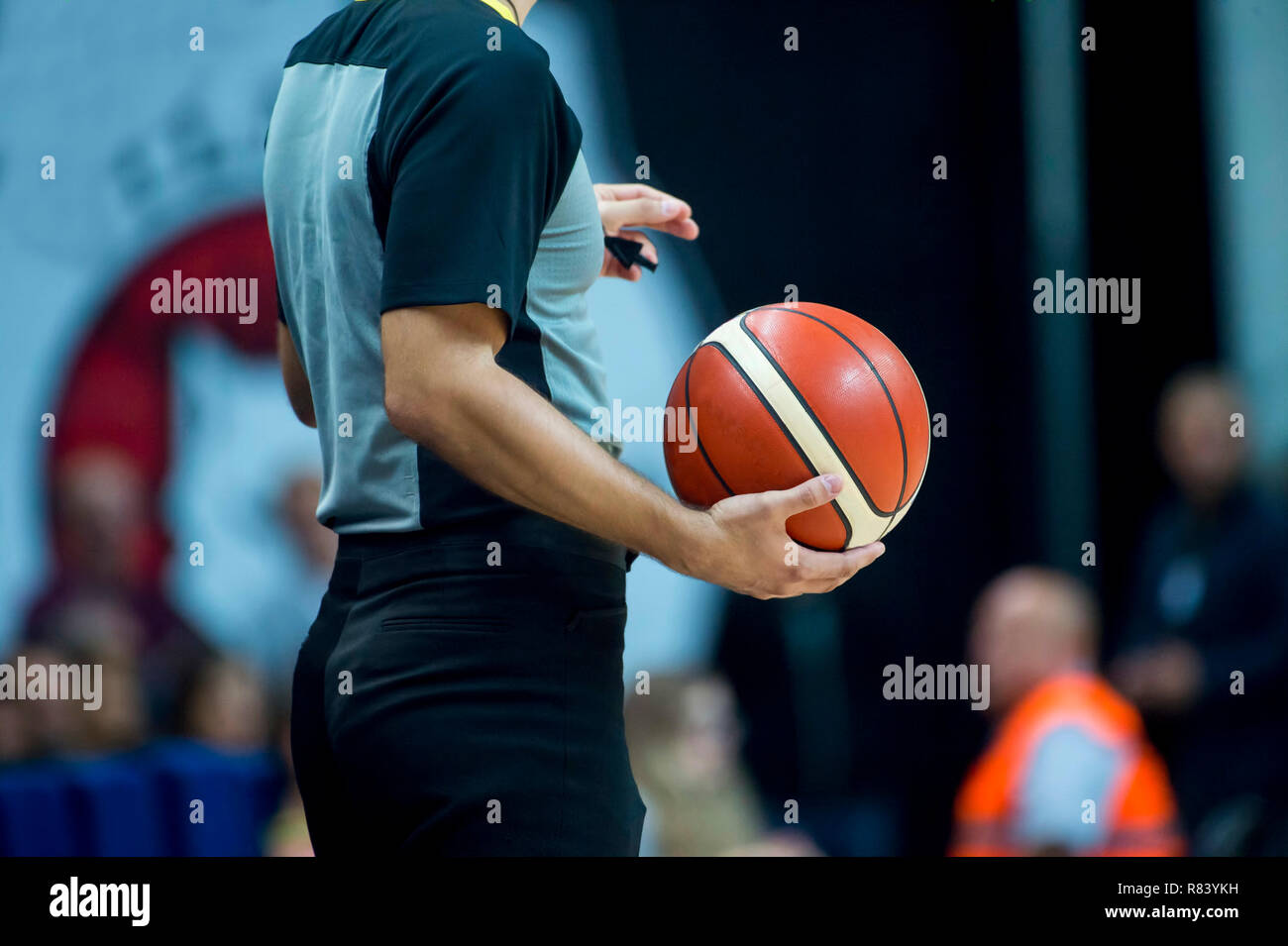 A Referee Holds the Official Basket Game Ball during a EuroLeague Match  Editorial Photo - Image of event, player: 164863731