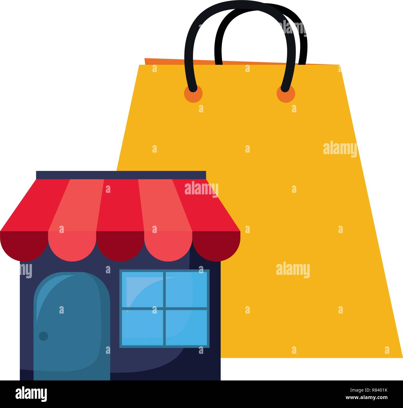 online shopping bag market commerce vector illustration Stock Vector ...