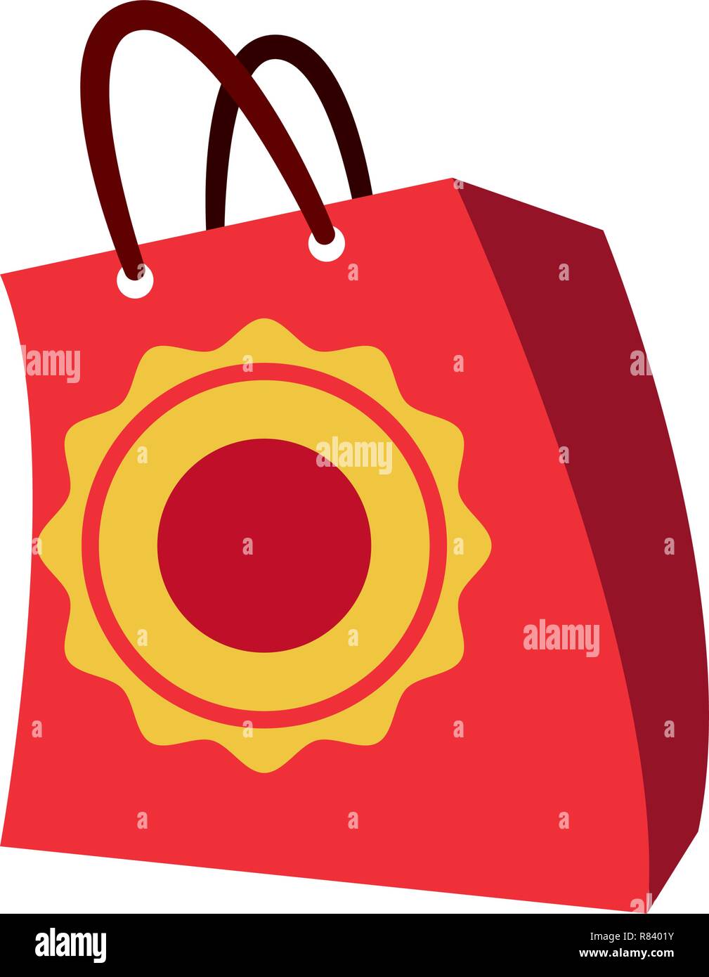 online shopping bag label design vector illustration Stock Vector Image