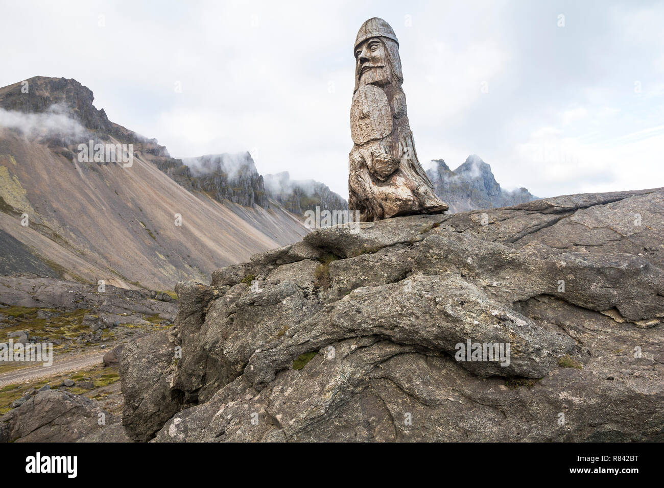 Stokksnes panorama landscape in south Iceland Stock Photo