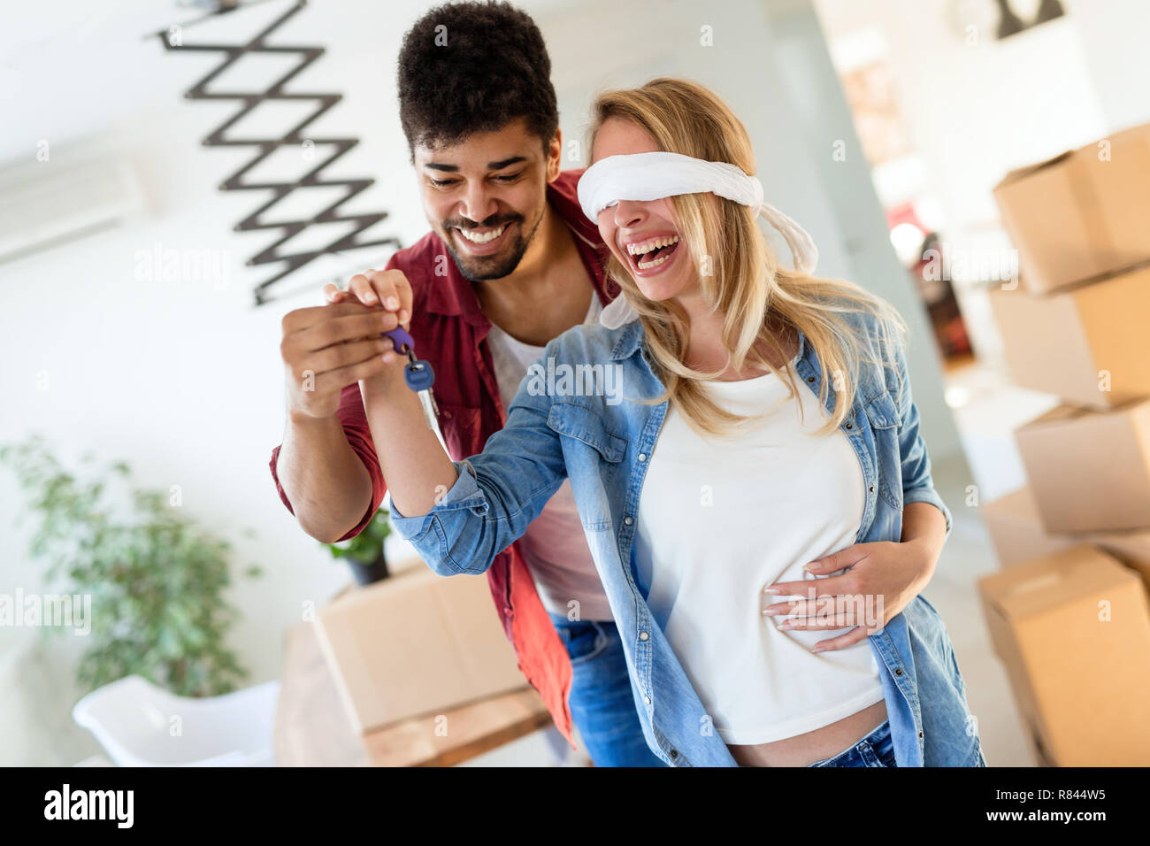 New home happy portrait hi-res stock photography and images - Alamy