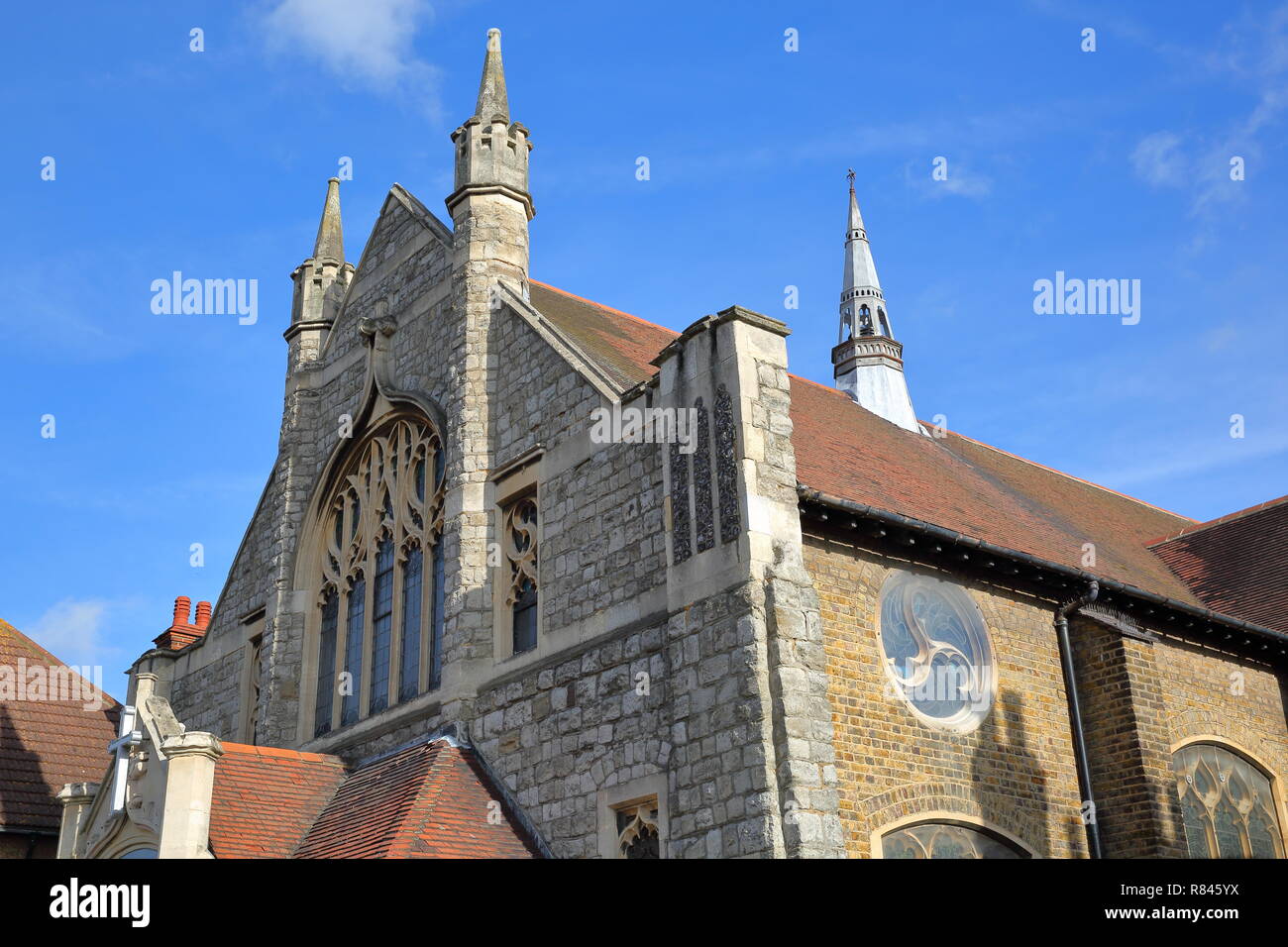 The external facade of Leigh Wesley Methodist Church, located on Elm