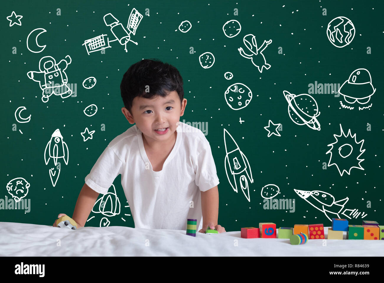 Asian kid imagination science hi-res stock photography and images - Alamy