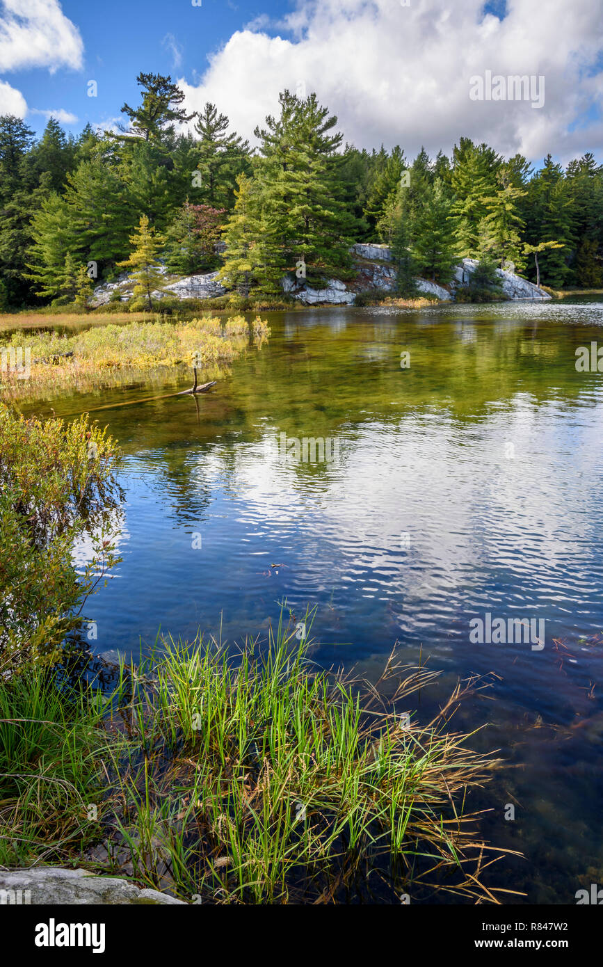 Silver lake, La Cloche Silhouette Trail, Killarney Provincial Park, Ontario, Canada Stock Photo
