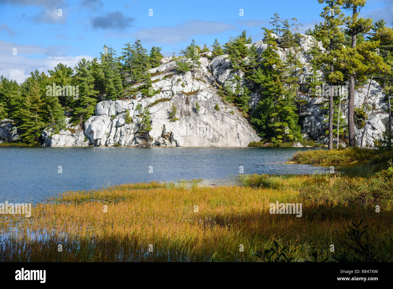Silver lake, La Cloche Silhouette Trail, Killarney Provincial Park, Ontario, Canada Stock Photo