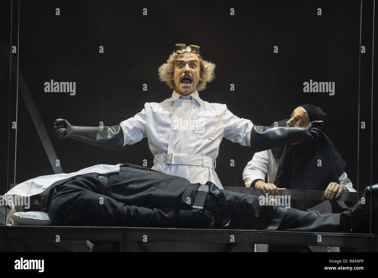 Stage musical 'Young Frankenstein' ahead of the premiere on 13 November  2018 at the Teatro de la Luz Philips Gran Via in Madrid, Spain. Featuring:  Atmosphere Where: Madrid, Community of Madrid, Spain