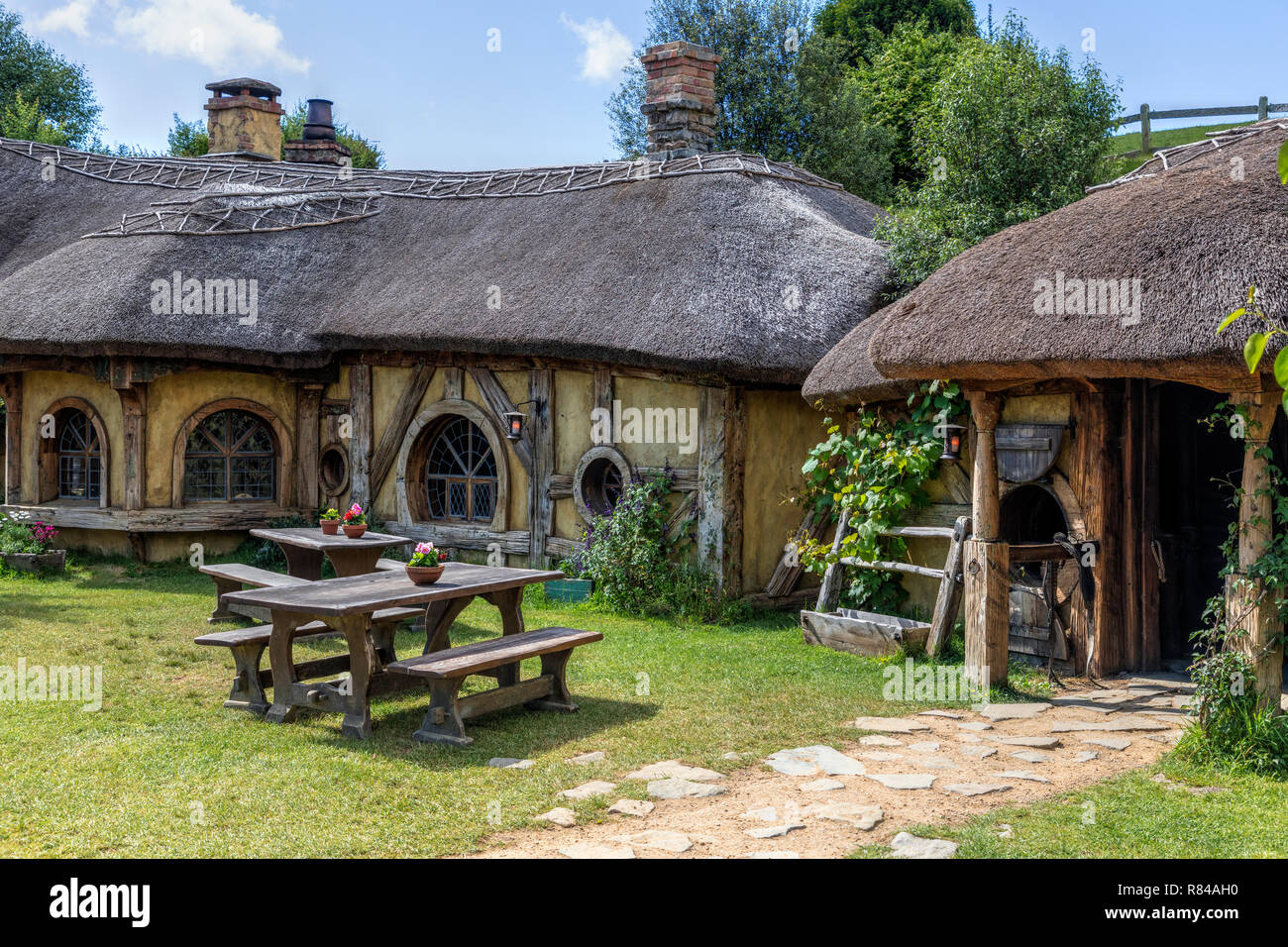 Hobbiton, Movie Set, Waikato, Matamata, New Zealand Stock Photo