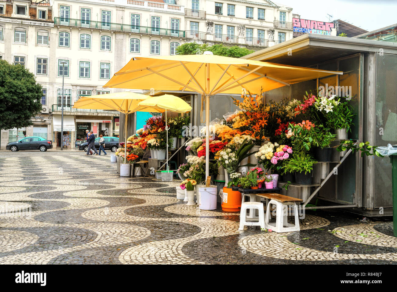 Flower shop in Lisbon Portugal Stock Photo - Alamy